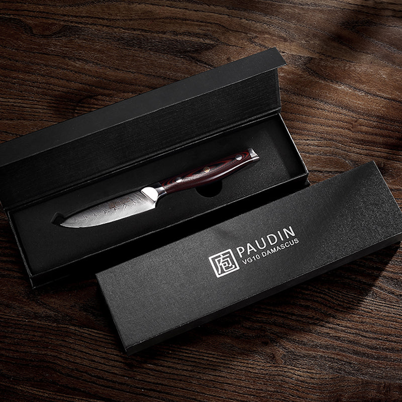 Plume Luxe 3.5" Damascus Paring Knife - Paudin Store