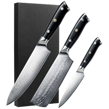 Cloud Premium 3-PC Damascus Knife Set - Paudin Store