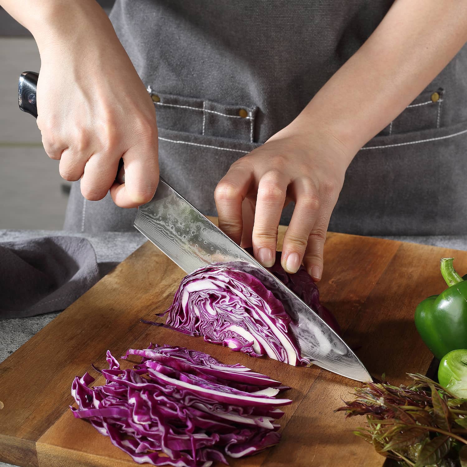 PAUDIN Cloud Premium 3-PC Damascus Knife Set - Paudin DE