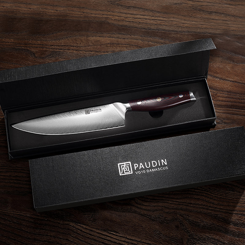 Plume Luxe 8" Damascus Chef's Knife - Paudin Store