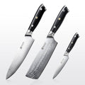 PAUDIN Cloud Premium 3-PC Damascus Knife Set - Paudin DE