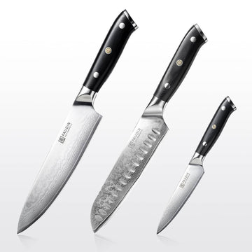 PAUDIN Cloud Premium Damascus Knife Set 3PC - Paudin DE