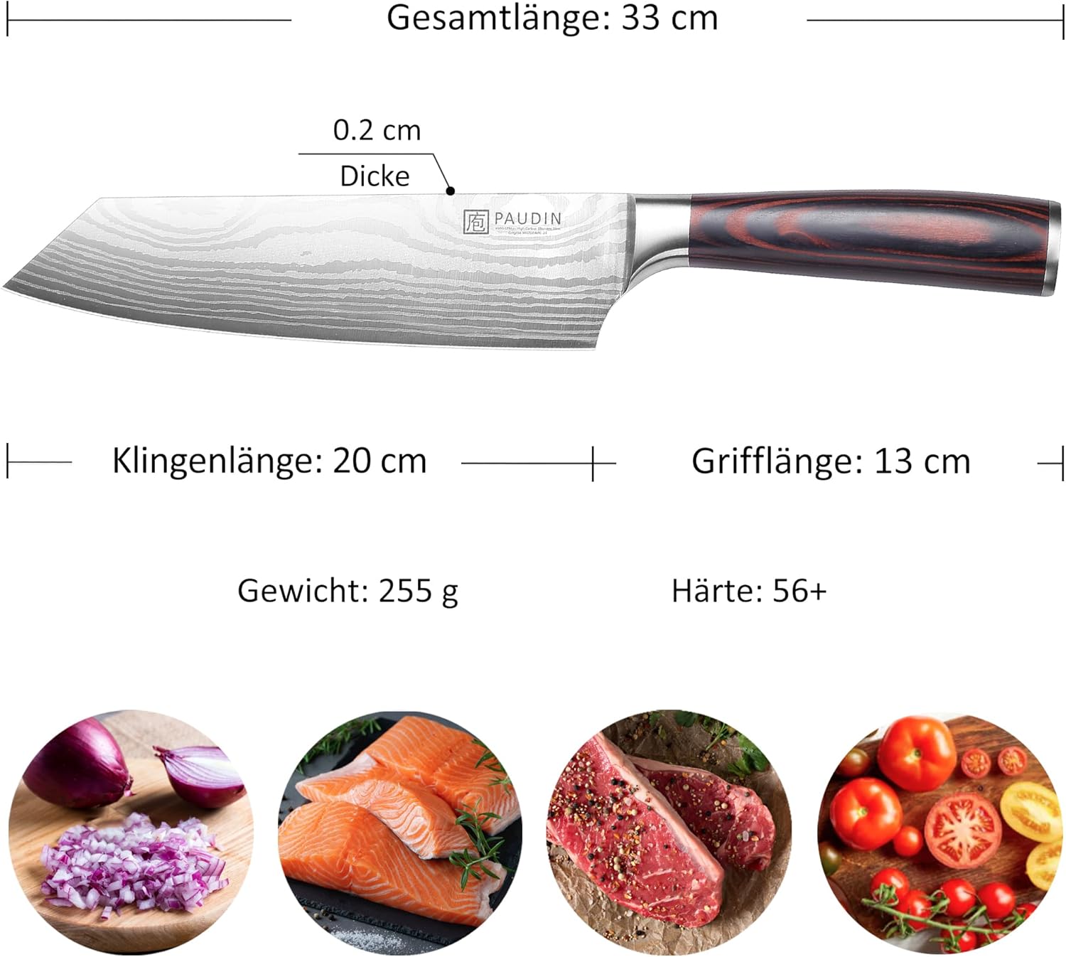PAUDIN Universal Classic 8” Chef Knife - High Carbon Steel - Paudin DE