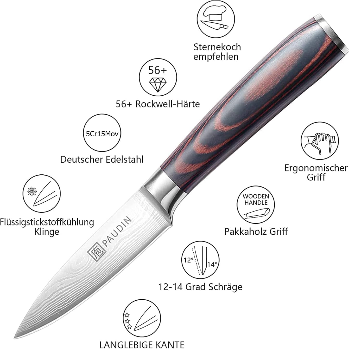 PAUDIN Universal Classic 3.5" Paring Knife - Paudin DE