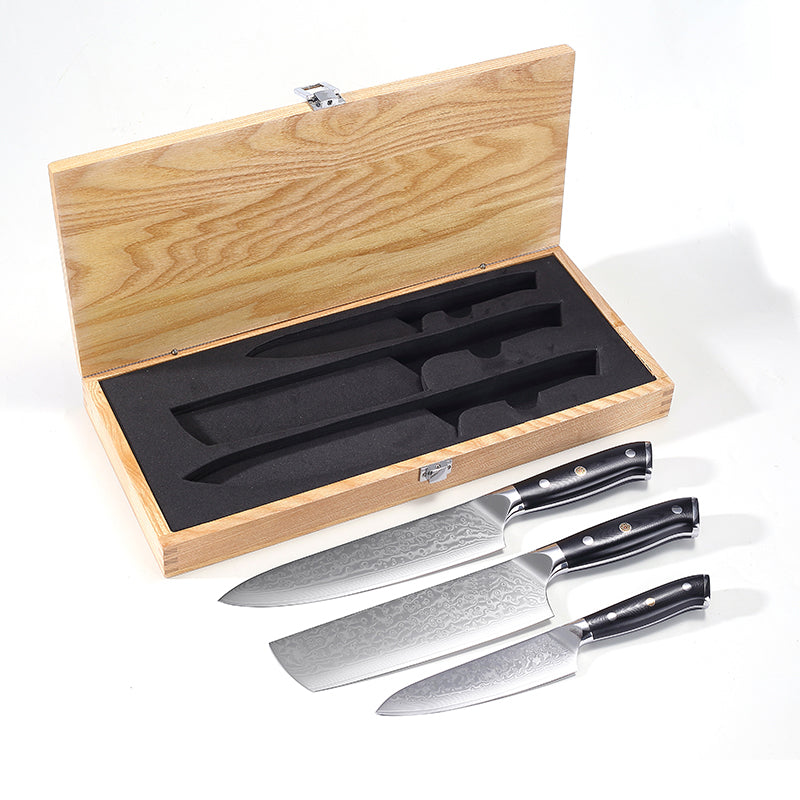 Cloud Premium 3-PC Damascus Knife Set - Paudin Store