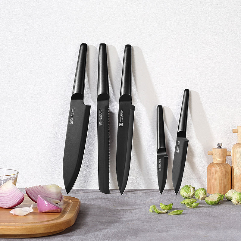 Refresh 5 -PC Black Chef's Knife Set - Paudin Store