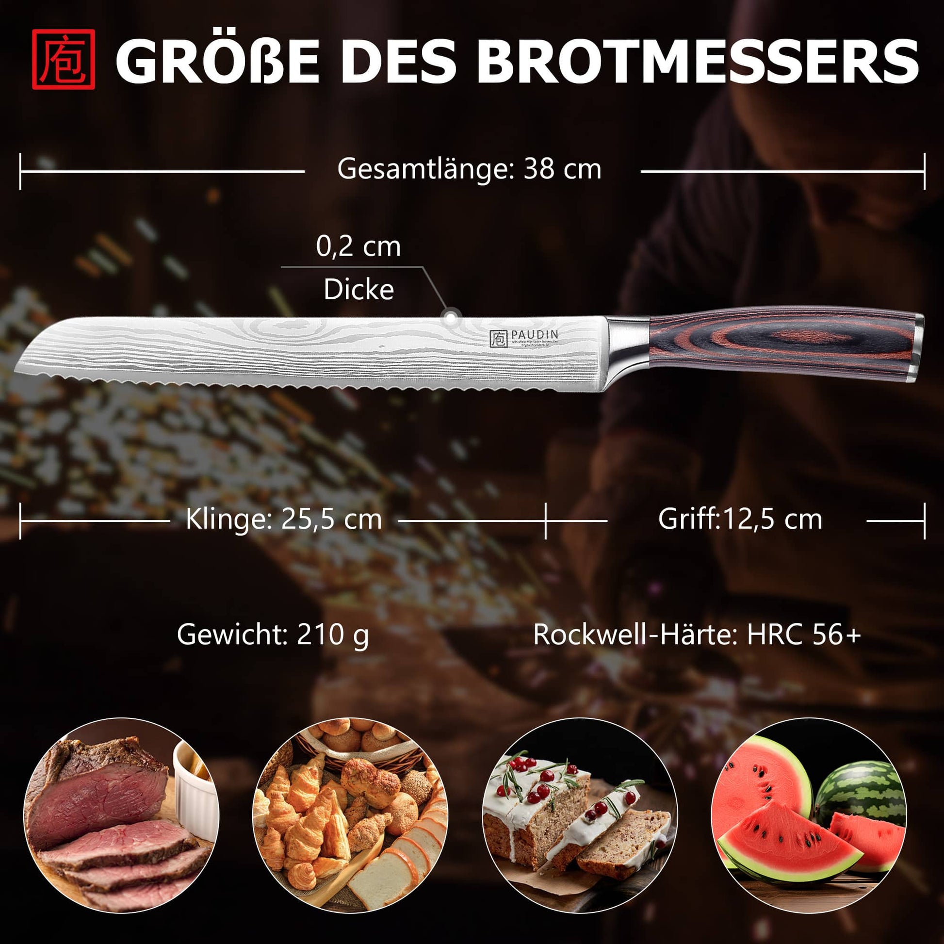 PAUDIN Universal Classic 10 inch Bread Knife - Paudin DE