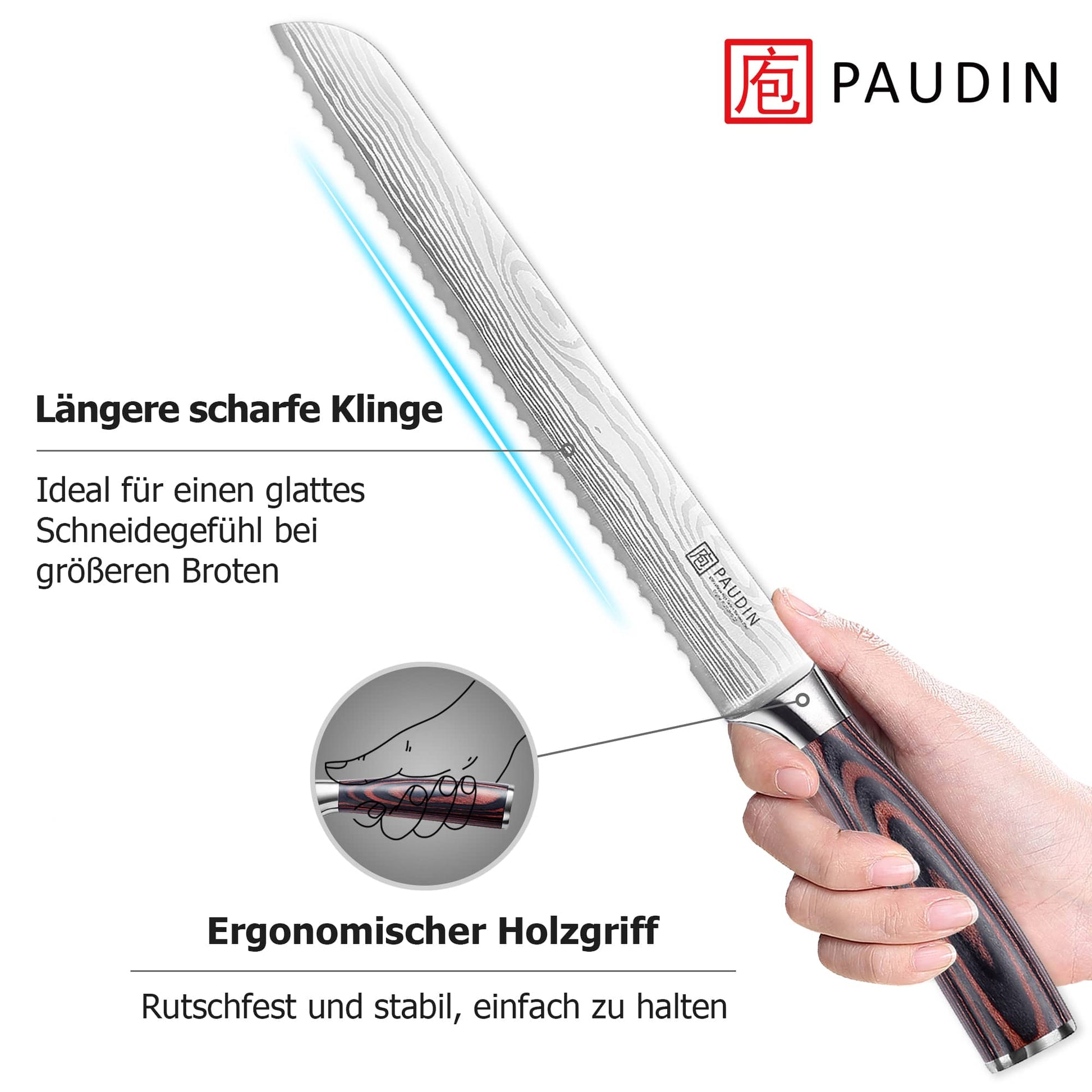 PAUDIN Universal Classic 10 inch Bread Knife - Paudin DE