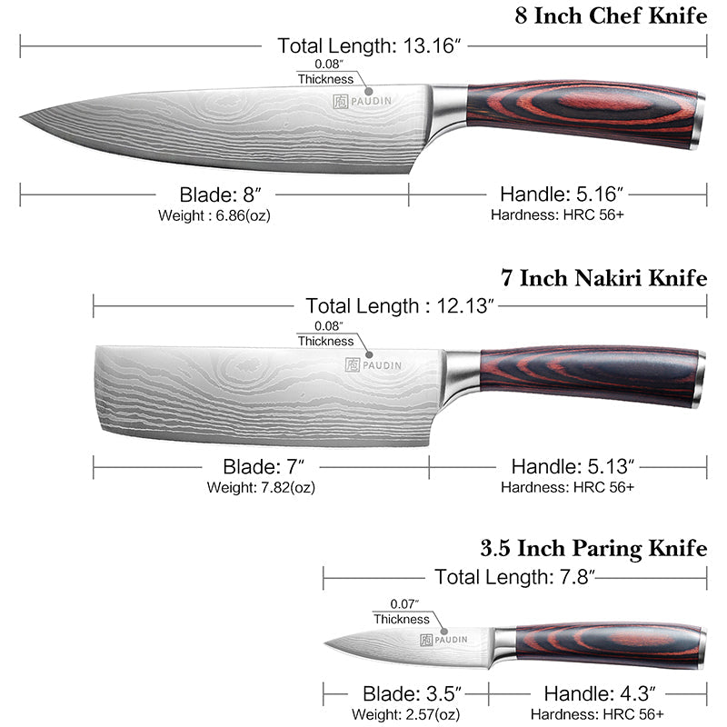 NS2 Universal Classic 3-PC  Knife Set - Paudin Store