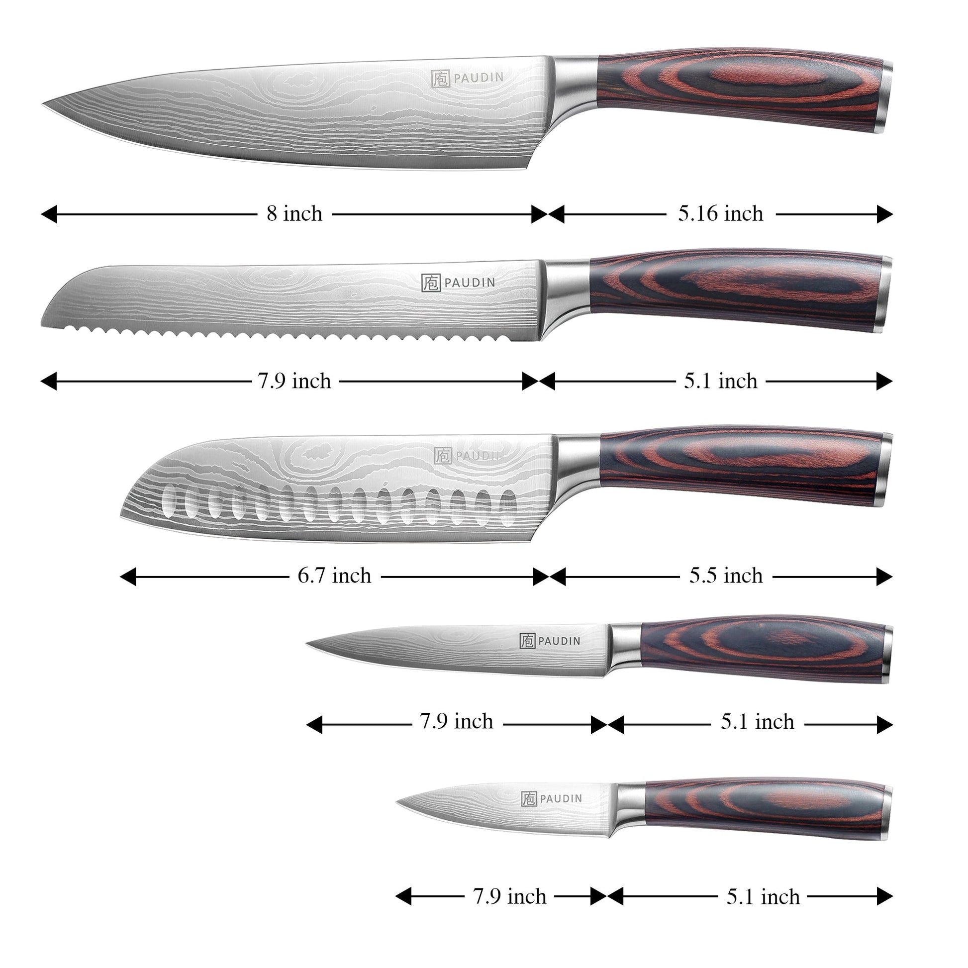 NS5 Universal Classic 5-PC Knife Set - Paudin Store