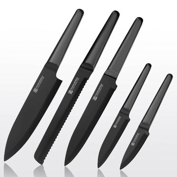 PAUDIN Refresh 5-teiliges schwarzes Kochmesserset