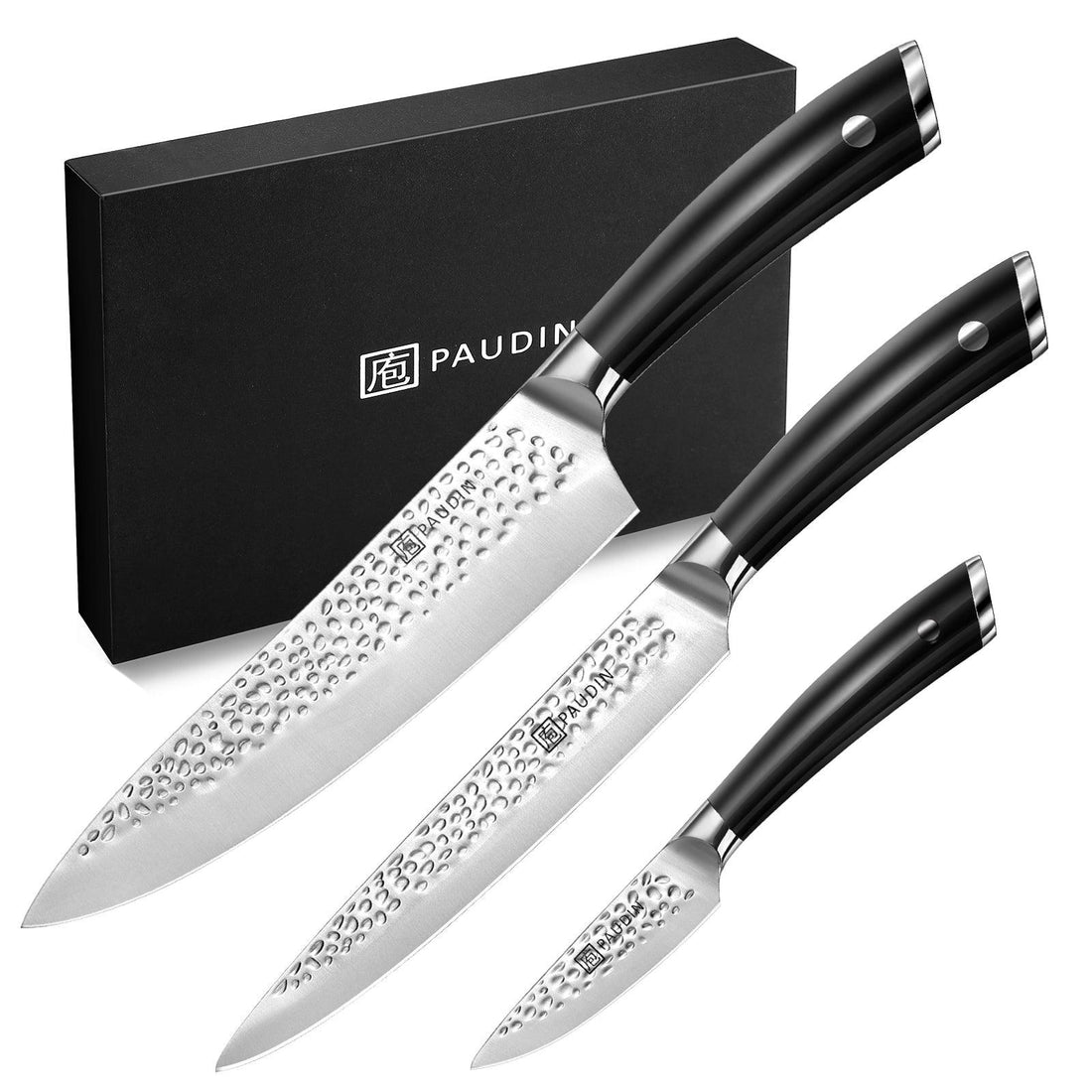 Hammered Premium 3 - PC, Chefs Knife SetS - Paudin Store