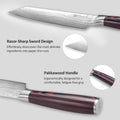 PAUDIN Universal Classic 8” Chef Knife - High Carbon Steel, Santoku, Pakkawood Handle, Gift Box